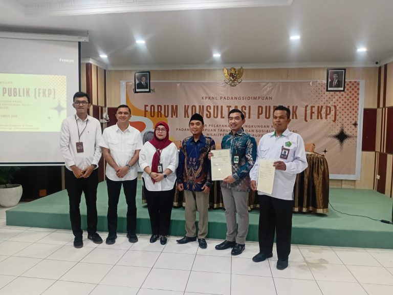 Serah Terima Sertifikat Tanah MAN Tapanuli Selatan Lokasi Sipange di Kantor KPKNL Padangsidimpuan